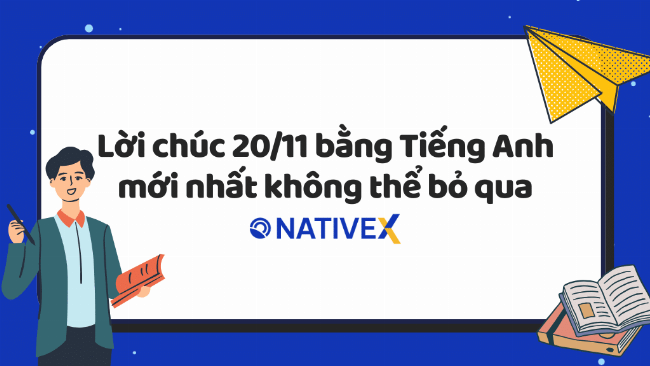 Học sinh tặng thiệp với lời chúc tiếng Anh dành cho cô giáo ngày 20/11