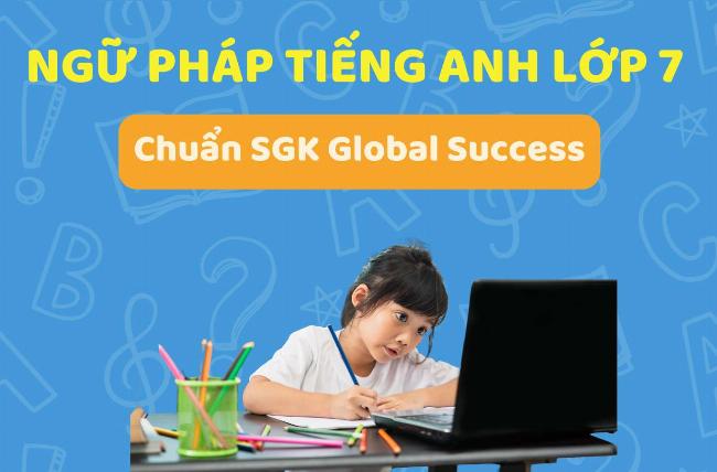 Một học sinh lớp 7 đang ôn tập ngữ pháp tiếng Anh bằng sơ đồ tư duy và viết câu ví dụ.