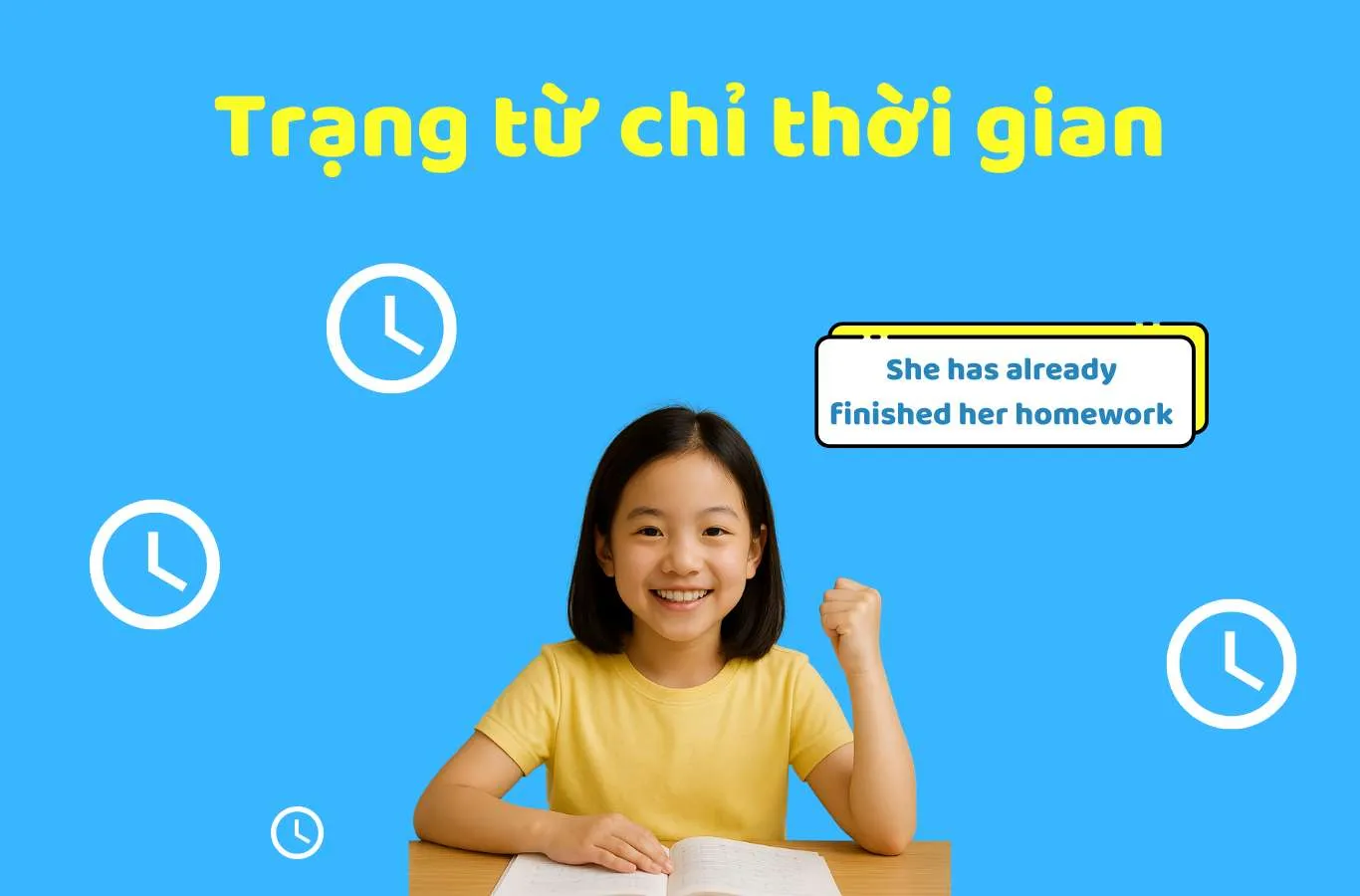 Minh họa về trạng từ chỉ thời gian