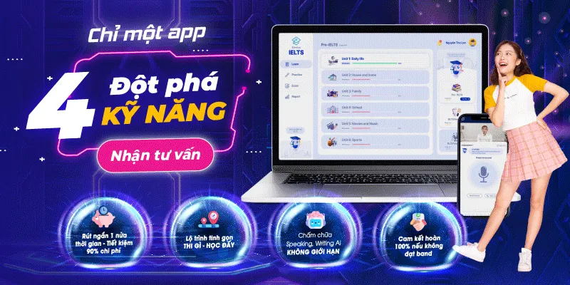 Banner quảng cáo lộ trình học IELTS hiệu quả