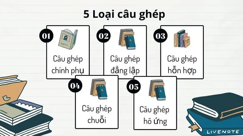Năm loại câu ghép phổ biến trong ngữ pháp tiếng Việt