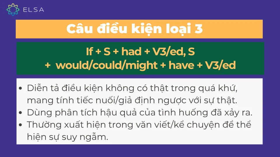Câu điều kiện loại 3