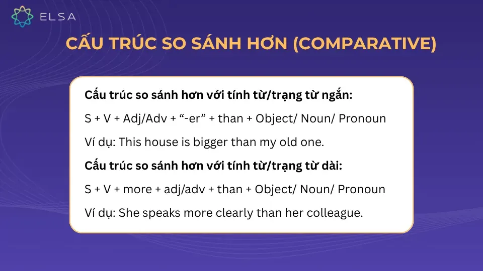 Cấu trúc so sánh hơn trong tiếng Anh
