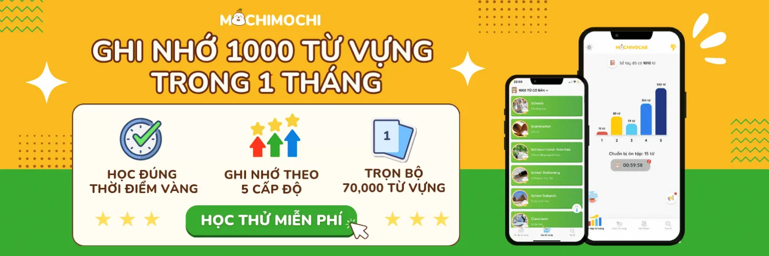 Banner hướng dẫn ghi nhớ 1000 từ vựng tiếng Anh hiệu quả