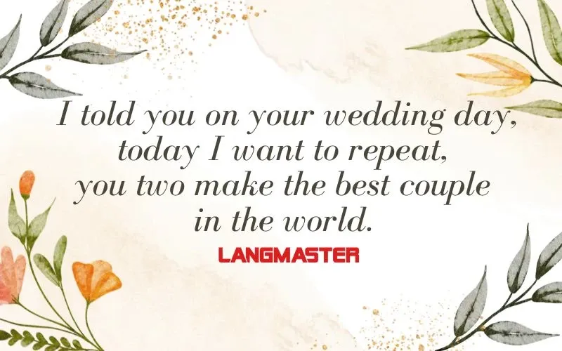 Cặp đôi hạnh phúc trong lễ kỷ niệm 1 năm ngày cưới