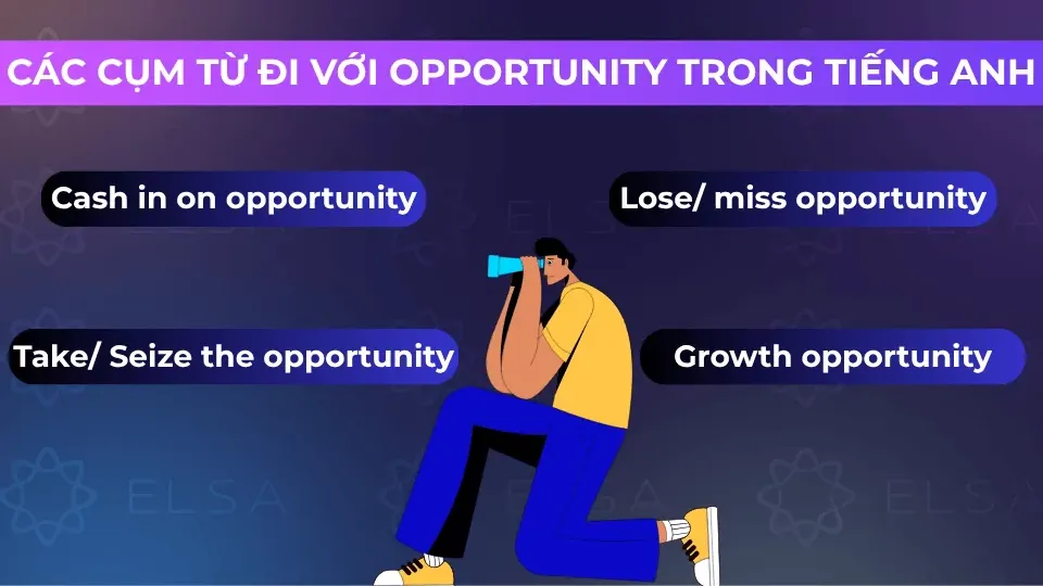 Một số cụm từ đi với opportunity