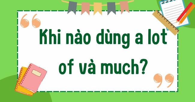 Bảng so sánh trực quan giữa A Lot Of, Much, và Many trong các ngữ cảnh khác nhau