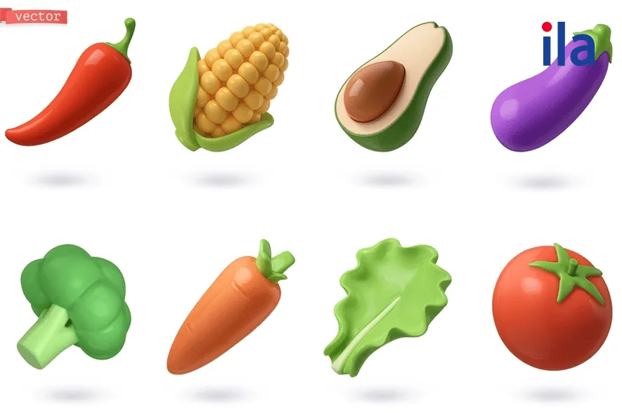 Bài tập nhìn hình đoán tên các loại rau củ