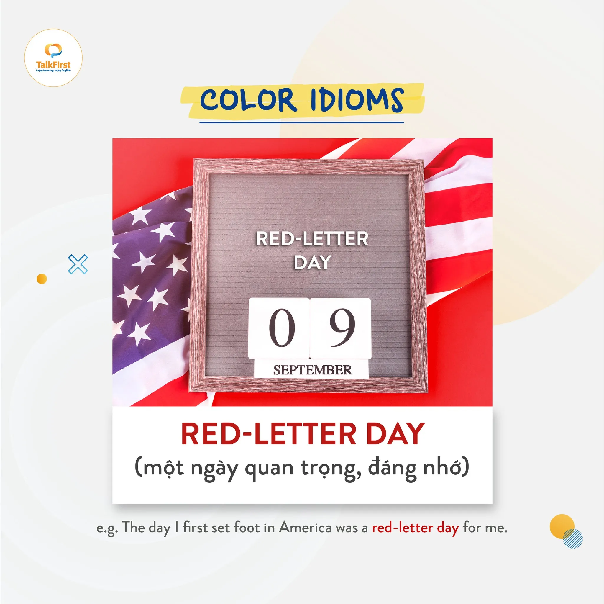 Thành ngữ Red letter day - Một ngày trọng đại đáng nhớ