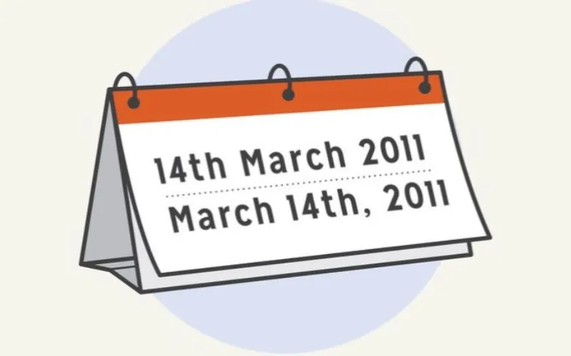 Ví dụ minh họa cách viết ngày tháng trong tiếng Anh chuẩn xác