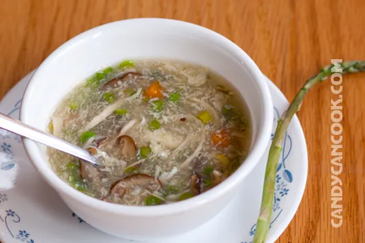 Món súp gà măng tây thơm ngon với độ sánh từ bột năng