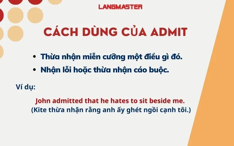 Cấu Trúc Admit: Định Nghĩa, Cách Dùng và Bài Tập Chi Tiết Nhất