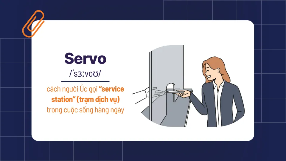 Servo là từ dùng chung cho trạm xăng và các cửa hàng tiện lợi phục vụ khách hàng