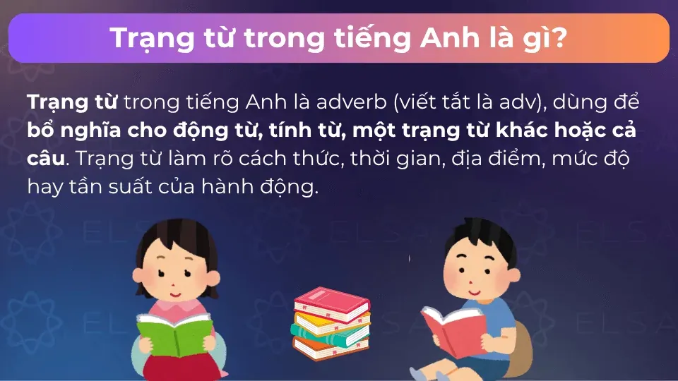 Trạng từ còn được gọi là phó từ