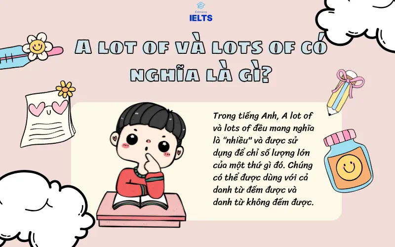 Định nghĩa chi tiết của a lot of và lots of trong tiếng Anh