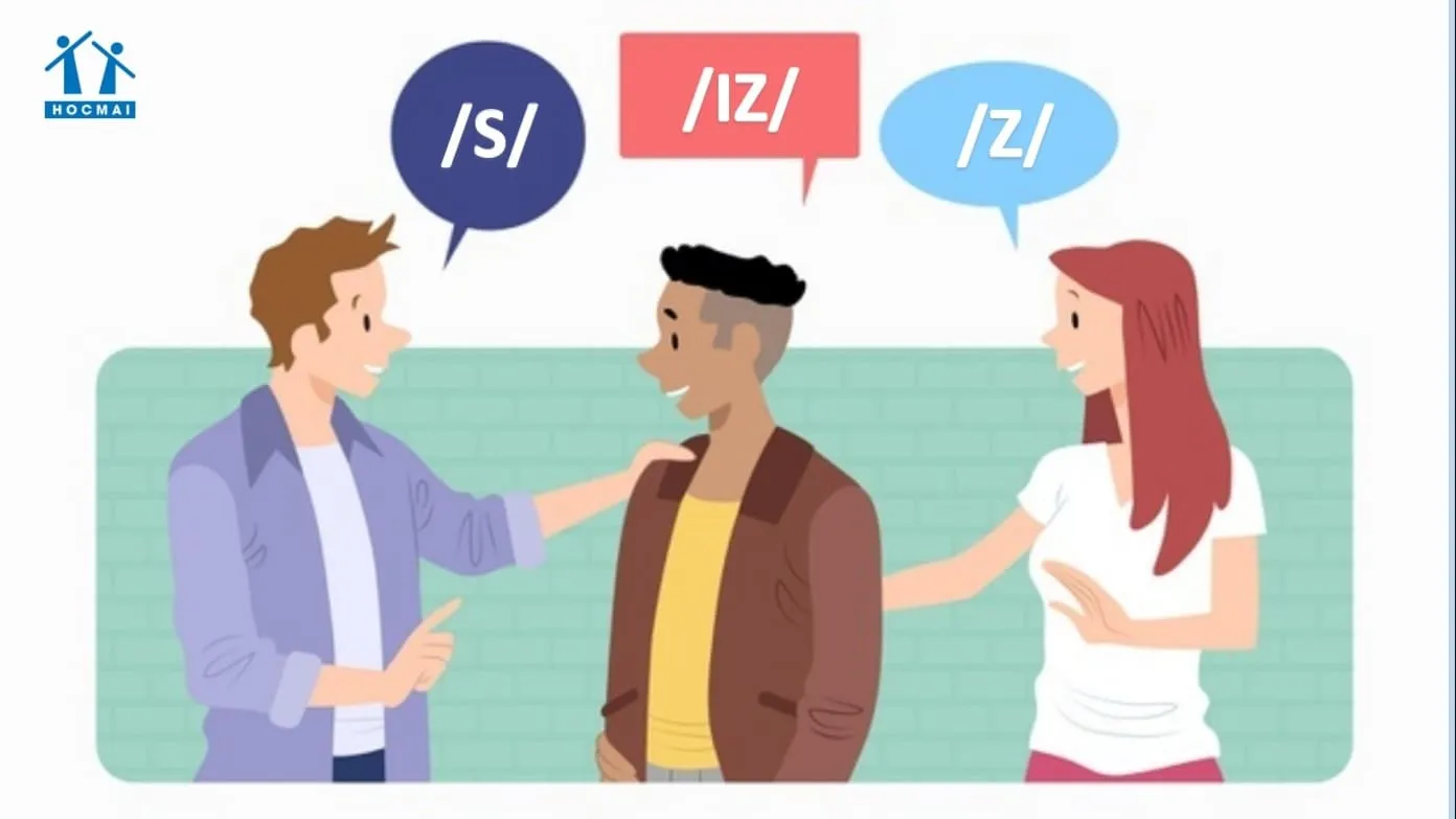 Minh họa mẹo ghi nhớ phát âm s es giúp học sinh tự tin làm bài thi