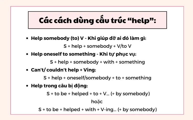 Cấu trúc Help trong tiếng Anh: Bí quyết phân biệt Help to V hay Ving