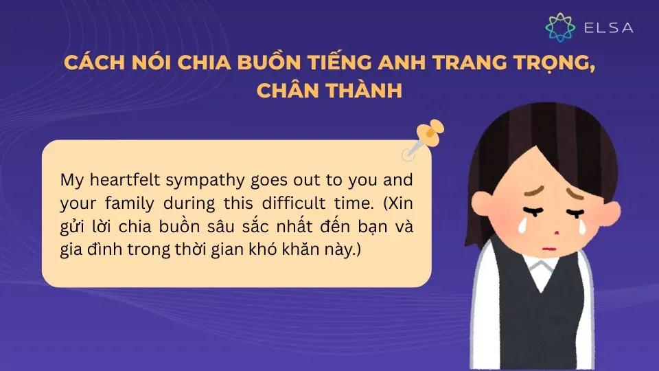 Các mẫu câu chia buồn trang trọng dùng trong công việc và đối tác