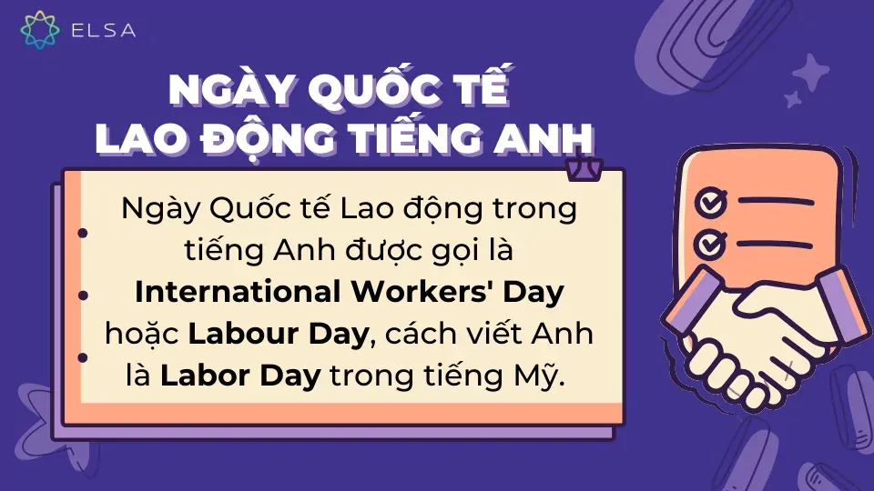 Các thuật ngữ tiếng Anh phổ biến dùng để chỉ ngày Quốc tế Lao động