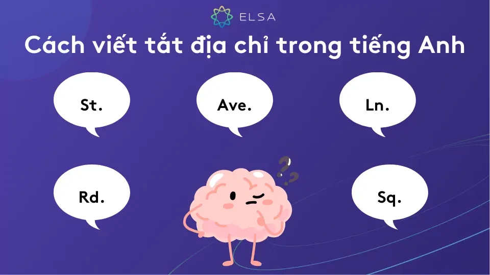 Trong văn viết, địa chỉ tiếng Anh thường được viết tắt