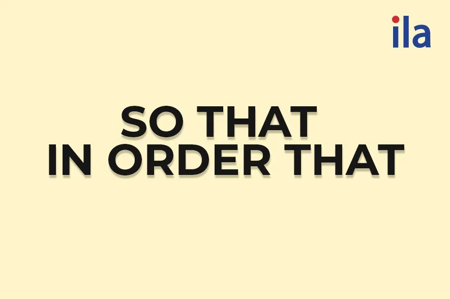 So sánh In order to và So that