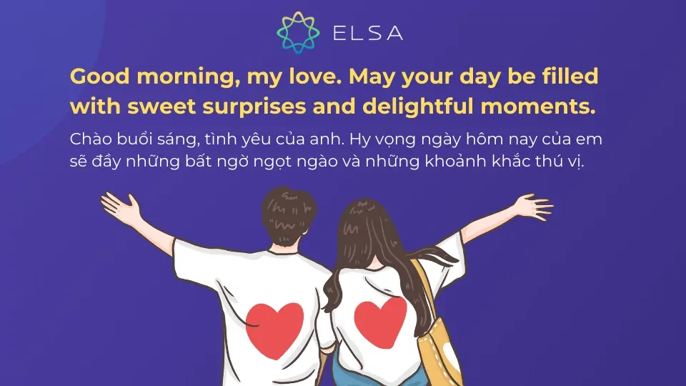 Lời chúc ngày mới lãng mạn tiếng Anh dành cho bạn gái