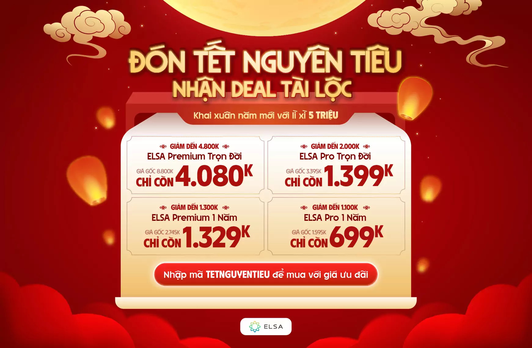 ELSA Premium Trọn Đời
