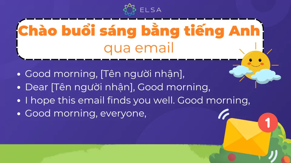 Một số câu chào buổi sáng tiếng Anh qua email mang tính trang trọng