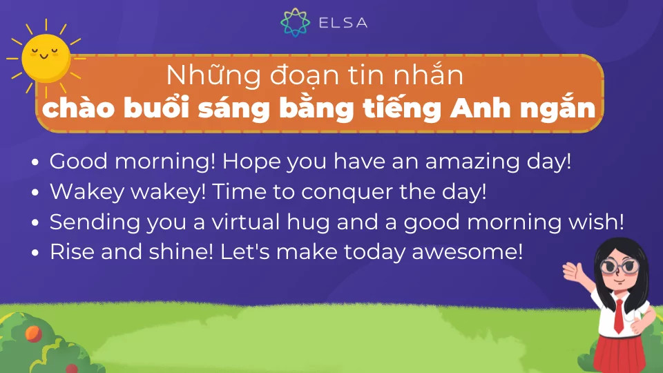 Một số câu chào buổi sáng tiếng Anh ngắn gọn