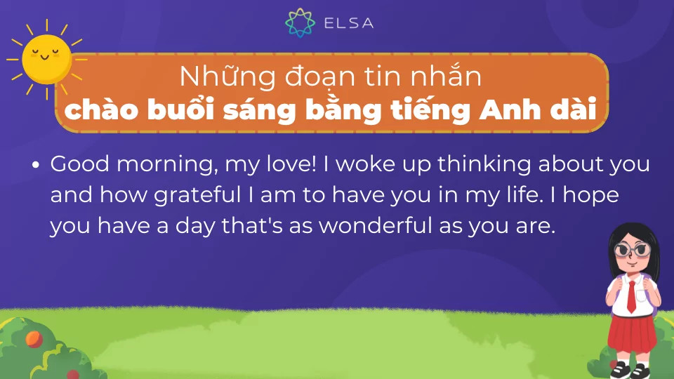 Một số câu chào buổi sáng tiếng Anh dài chi tiết