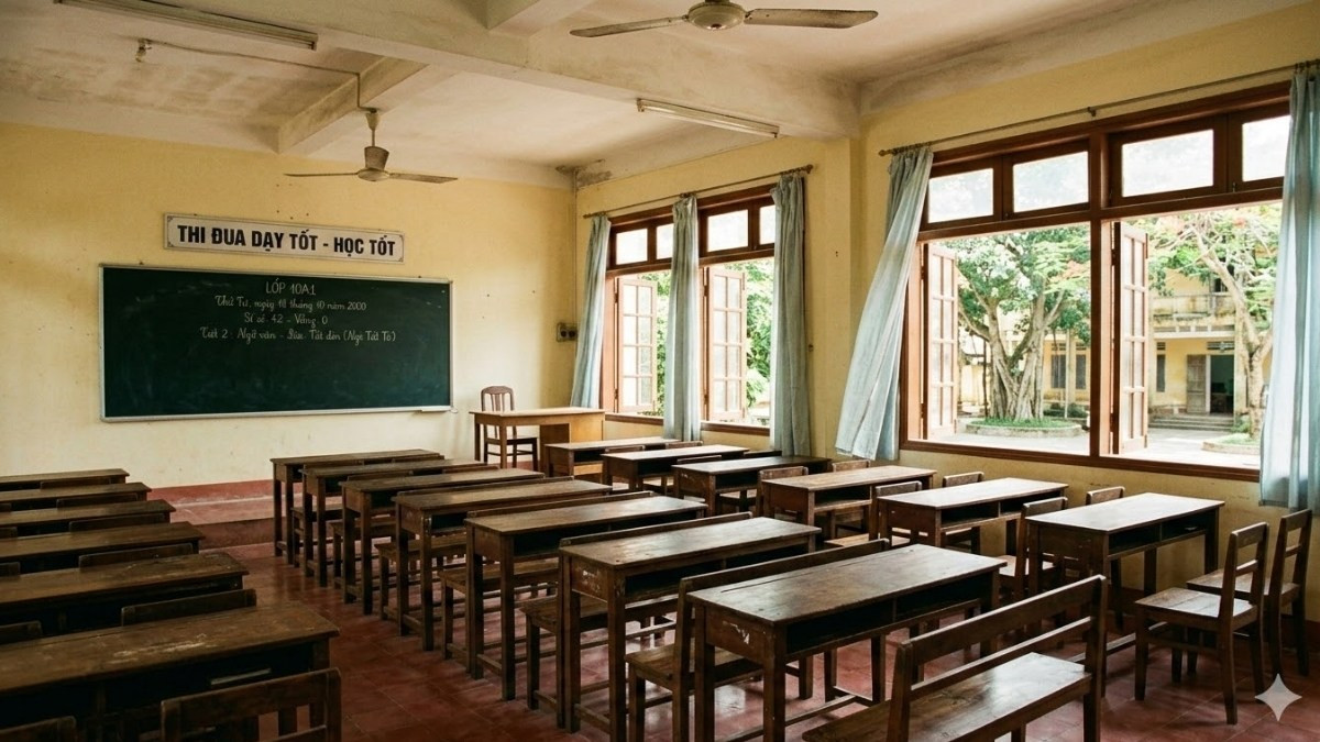 Cửa sổ lớp học đón ánh sáng tự nhiên