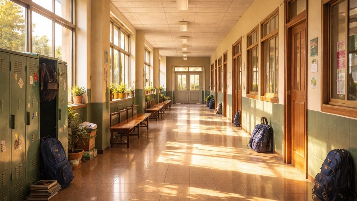 Các học sinh tập trung nghe giảng