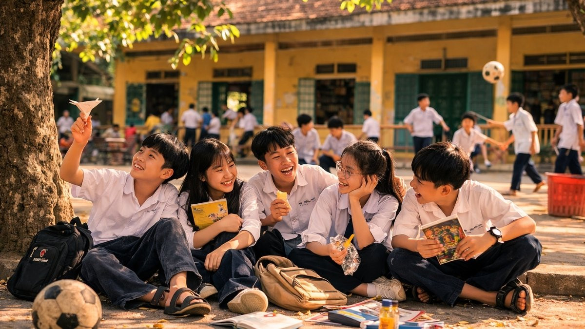 Hoạt động nhảy dây sôi nổi trên sân trường