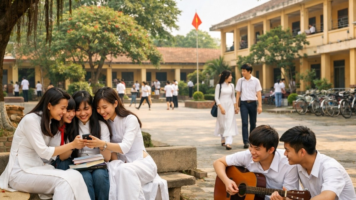 Các em học sinh chơi ô ăn quan