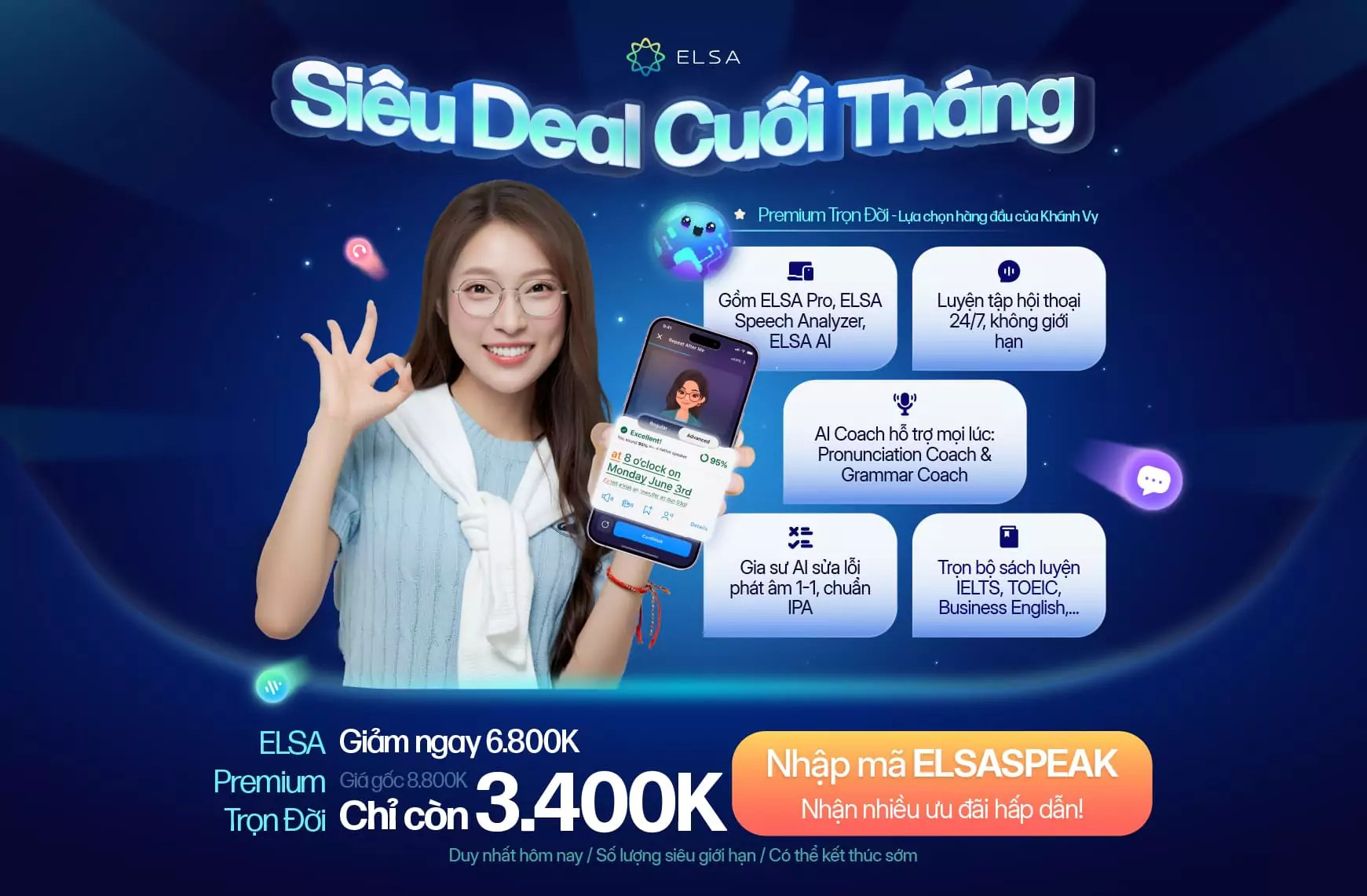 ELSA Premium Trọn đời