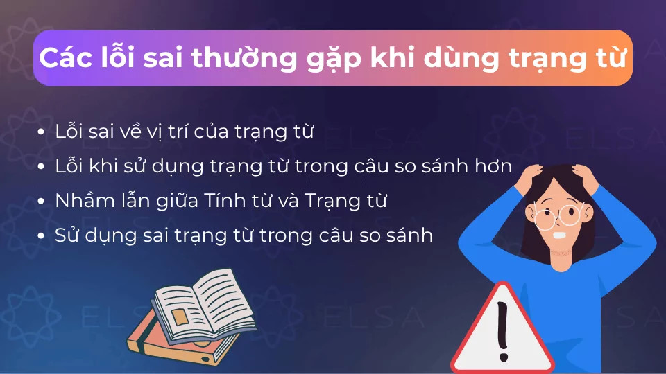 4 lỗi thường gặp khi dùng trạng từ