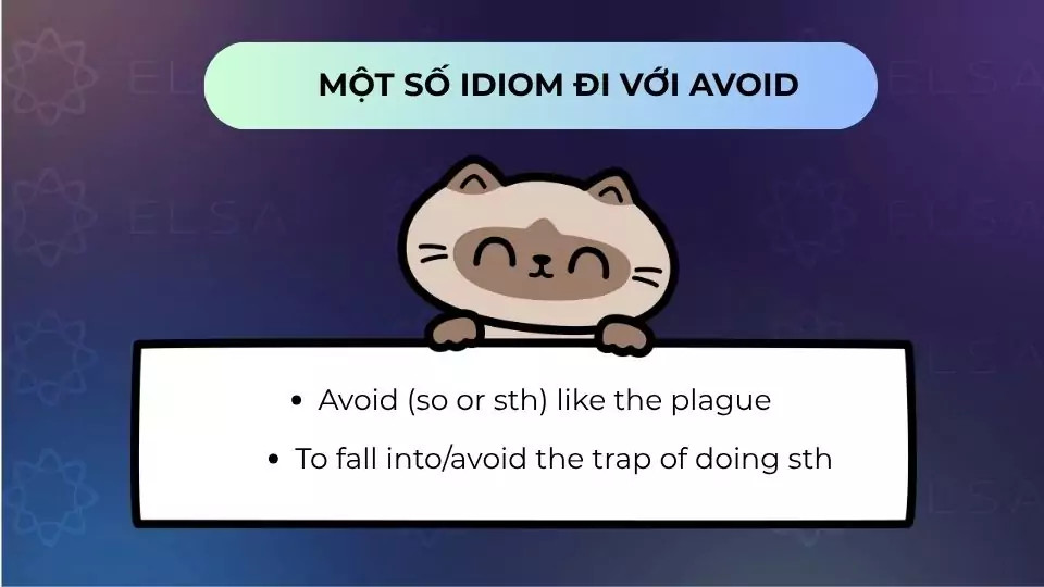 Một số idiom đi với avoid