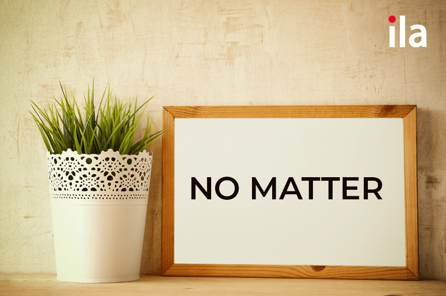 dạng phủ định no matter