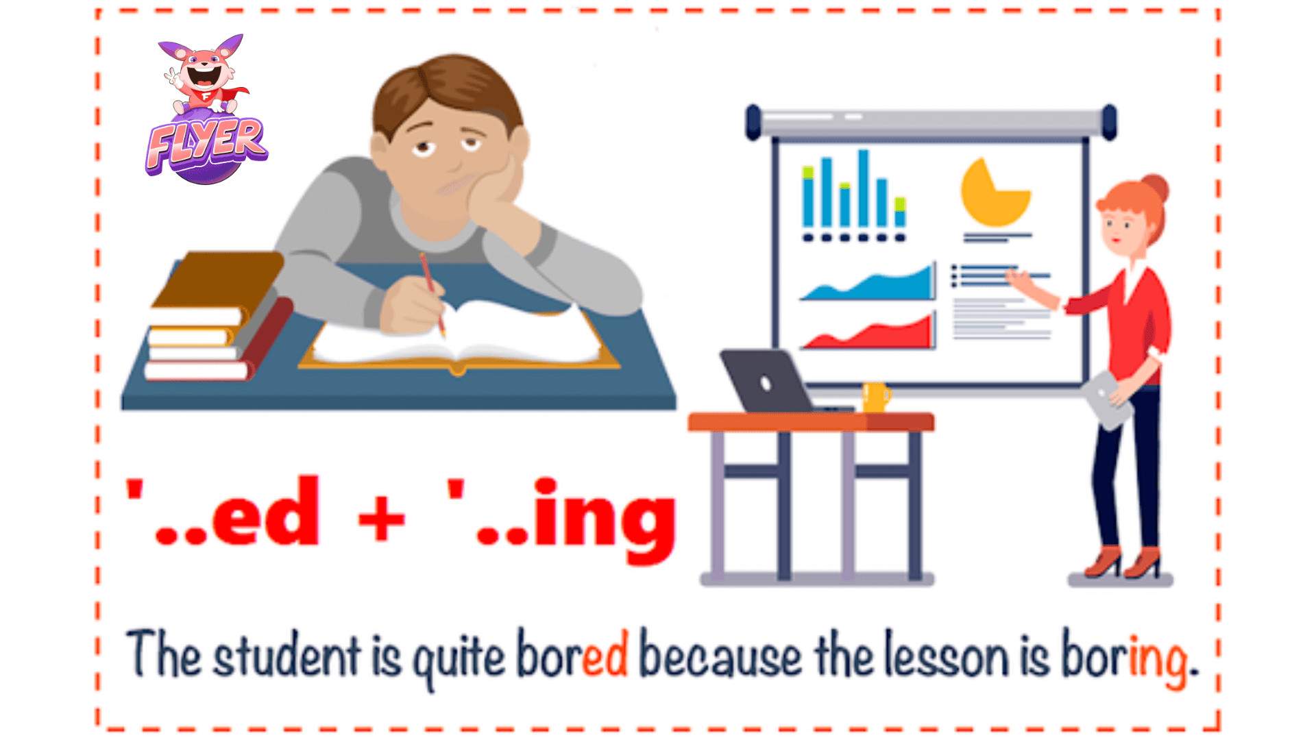 Cấu trúc tính từ đuôi ing và ed