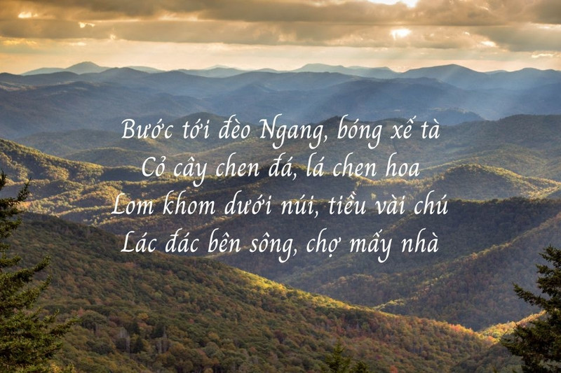 Hình ảnh một bài thơ thất ngôn bát cú được trình bày trang trọng