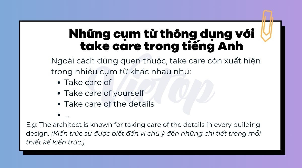 Take Care Là Gì? Ý Nghĩa, Phân Biệt “Take Care” & “Take Care Of”