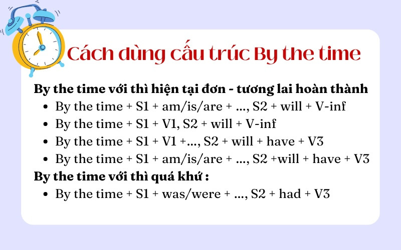 Cấu trúc By the time giúp câu văn trở nên mượt mà và dễ hiểu hơn