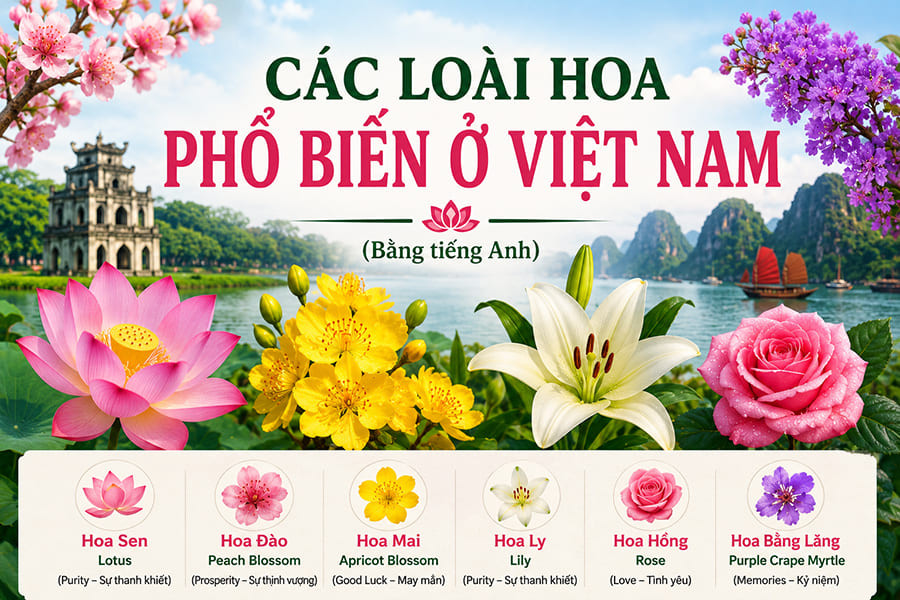 65+ Tên Các Loài Hoa Phổ Biến Bằng Tiếng Anh & Ý Nghĩa Văn Hóa